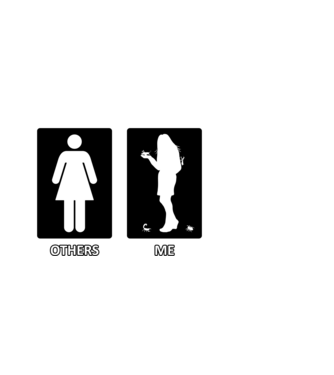 Others vs. Me (nő) - ízeltlábú minta fekete pólón