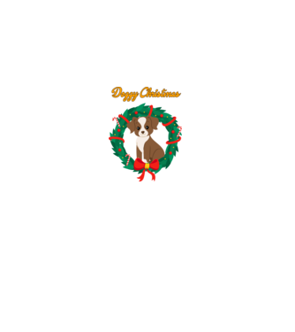 Doggy Christmas minta fekete pólón