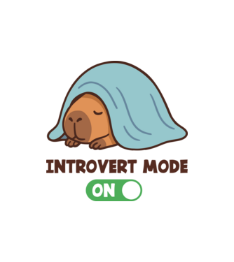 Introvert mode minta homokszín pólón