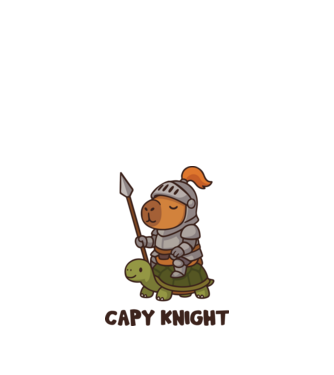 Capy knight minta narancssárga pólón