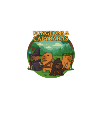 Dungeons & Capybaras minta világoskék pólón