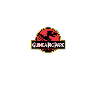 Guinea pig Park minta fekete pólón