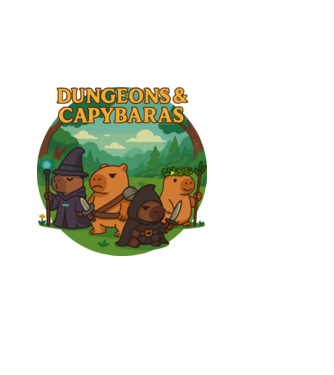 Dungeons & Capybaras minta világoskék pólón