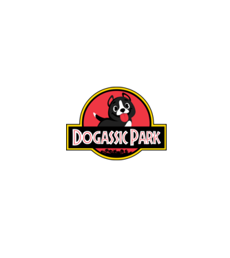 Dogassic Park minta fekete pólón