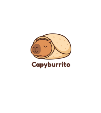 Capyburrito minta homokszín pólón