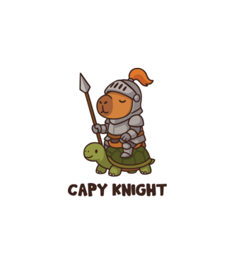 Capy knight minta fehér pólón