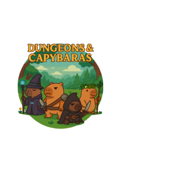 Dungeons & Capybaras minta fekete pólón