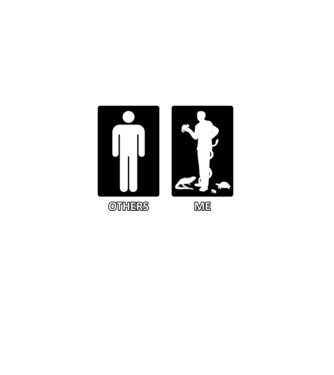 Others vs. Me (férfi) - hüllő minta fekete pólón