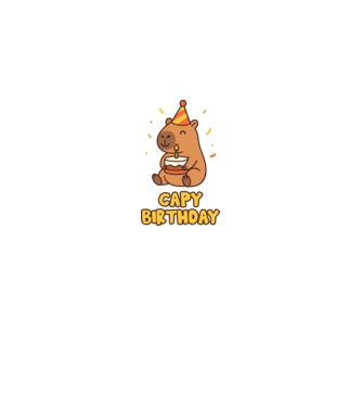 Capy birthday minta királykék pólón