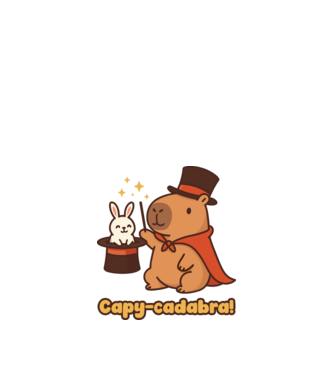 Capy-cadabra minta királykék pólón