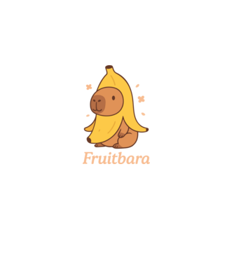 Fruitbara minta fekete pólón