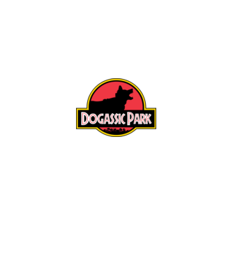 Dogassic Park minta királykék pólón