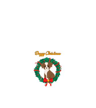 Doggy Christmas minta fehér pólón
