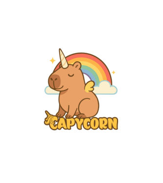 Capycorn minta királykék pólón