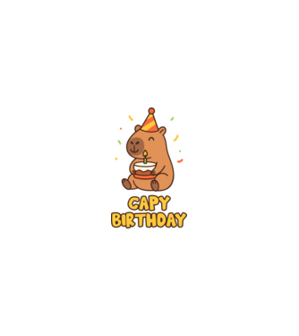 Capy birthday minta homokszín pólón