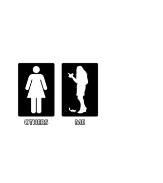 Others vs. Me (nő) - mókus minta fehér pólón