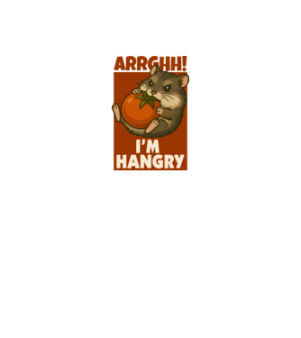 Hangry hamster minta homokszín pólón