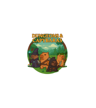 Dungeons & Capybaras minta fehér pólón