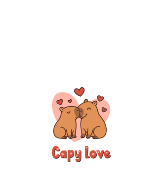 Capy love minta fehér pólón