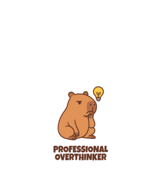 Professional overthinker minta fehér pólón