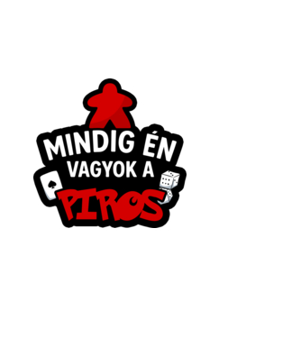 Mindig én vagyok a piros minta fekete pólón