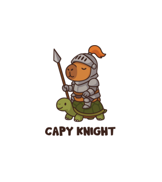 Capy knight minta fehér pólón