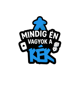 Mindig én vagyok a kék minta homokszín pólón