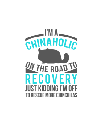 Chinaholic minta fehér pólón