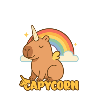 Capycorn minta fehér pólón