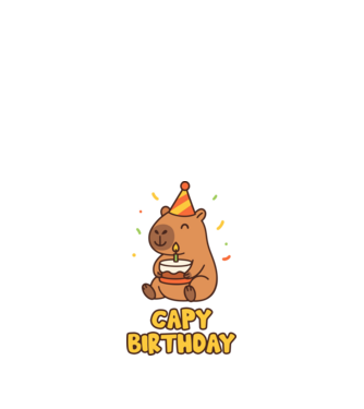 Capy birthday minta sötétkék pólón