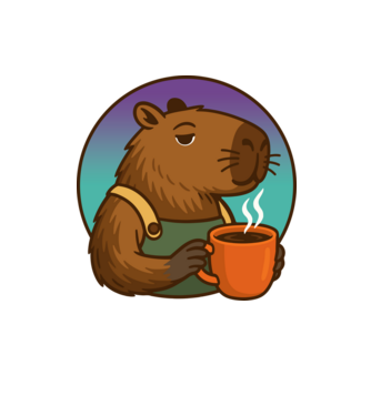 Kapibara barista minta homokszín pólón