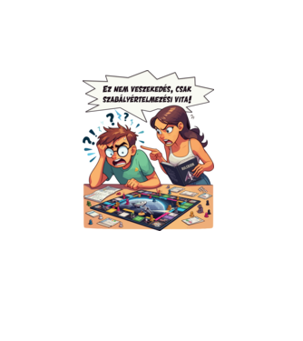 Ez nem veszekedés! minta fehér pólón