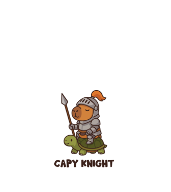 Capy knight minta fehér pólón