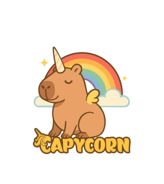 Capycorn minta fehér pólón