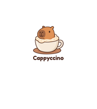 Cappyccino minta fehér pólón