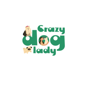 Crazy dog lady minta fehér pólón