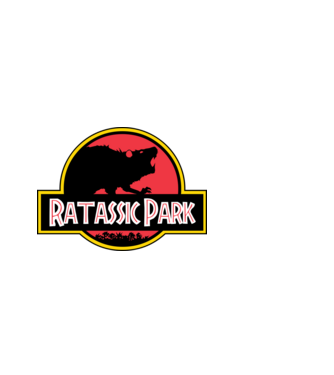 Ratassic Park minta fekete pólón