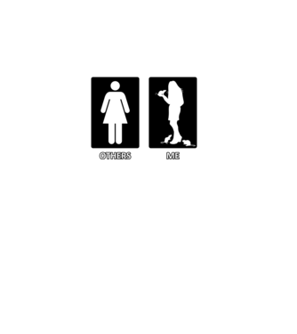Others vs. Me (nő) - patkány minta fekete pólón