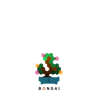 Bonsai minta fehér pólón