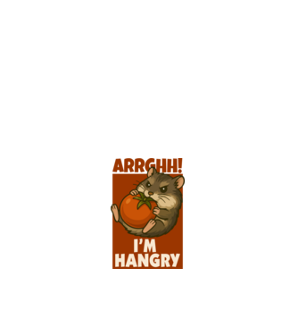 Hangry hamster minta fehér pólón