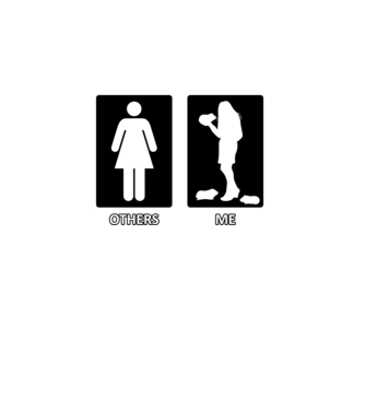 Others vs. Me (nő) - tengerimalac minta fekete pólón