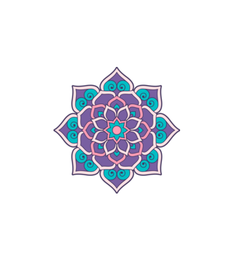 Mandala minta fehér pólón