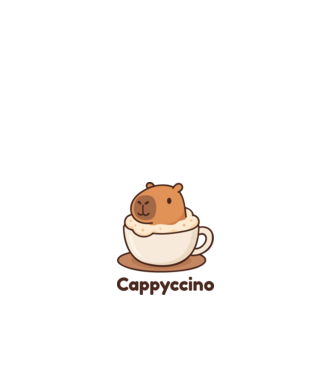 Cappyccino minta fehér pólón