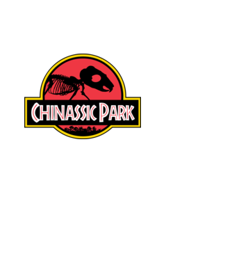 Chinassic Park minta fehér pólón