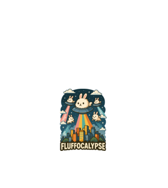 Fluffocalypse minta fehér pólón