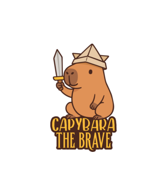 Capybara the brave minta fehér pólón