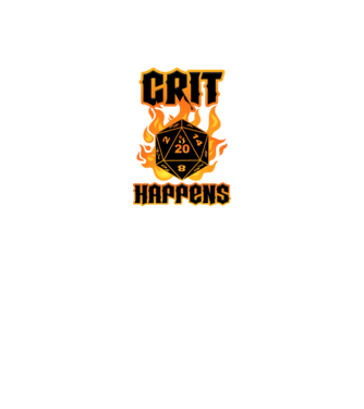 Crit Happens minta fekete/piros pólón