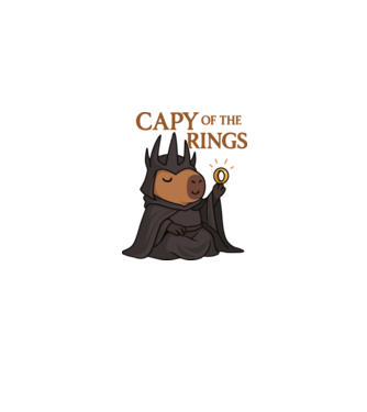 Capy of the Rings minta homokszín pólón