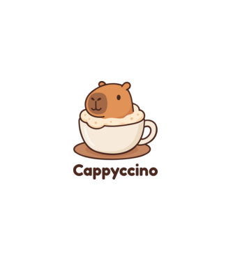 Cappyccino minta fehér pólón