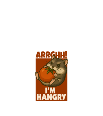 Hangry hamster minta homokszín pólón